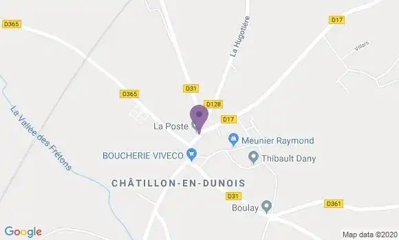 Localisation Chatillon En Dunois Apc - 28290