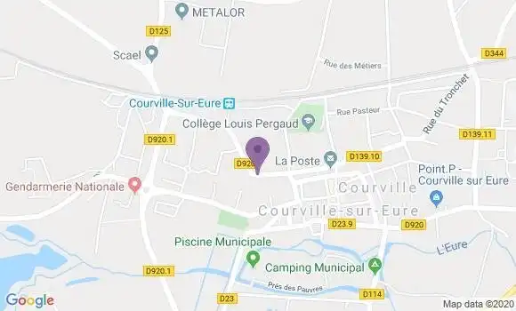 Localisation Courville sur Eure - 28190
