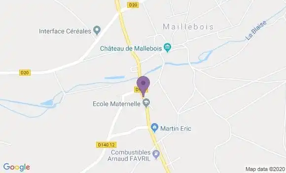 Localisation Maillebois Ap - 28170