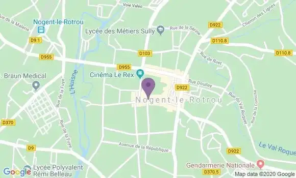 Localisation Nogent le Rotrou - 28400