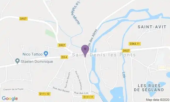 Localisation St Denis les Ponts Bp - 28200