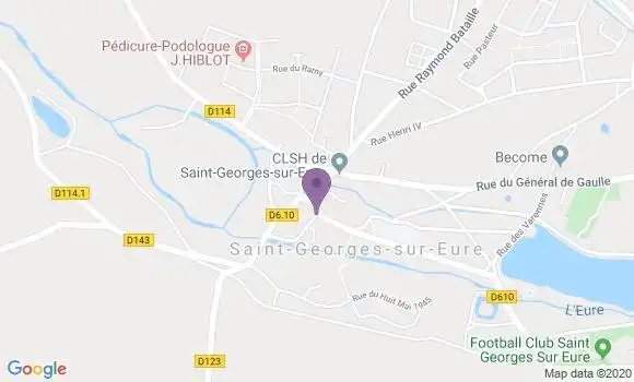 Localisation Saint Georges sur Eure - 28190