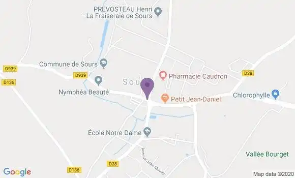 Localisation Sours - 28630