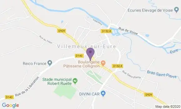 Localisation Villemeux sur Eure Bp - 28210