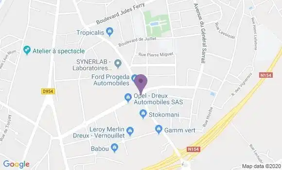 Localisation Dreux les Bates - 28100