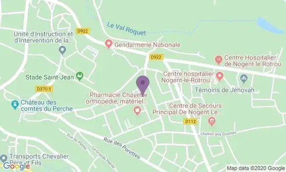 Localisation Nogent le Rotrou Apc - 28400