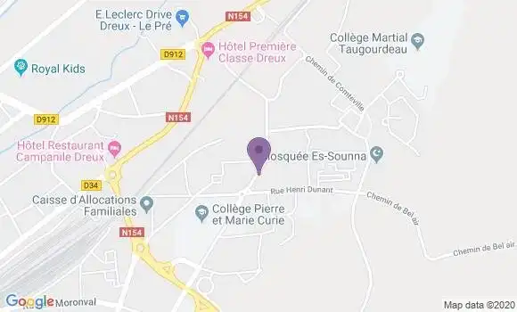 Localisation Dreux les Oriels Apc - 28100