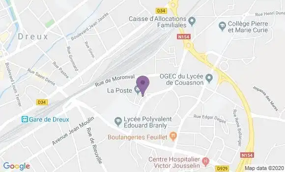 Localisation Dreux le Moulec Bp - 28100