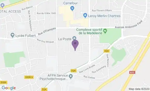 Localisation Chartres la Madeleine - 28000