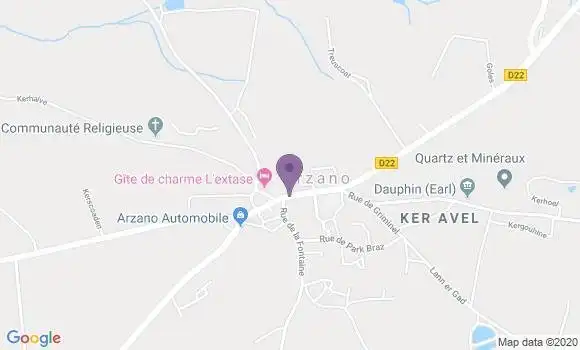 Localisation Arzano Bp - 29300
