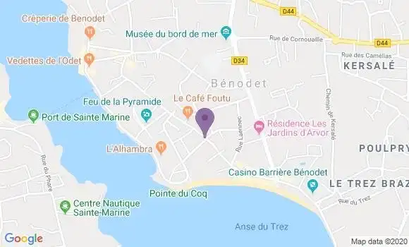 Localisation Benodet Bp - 29950