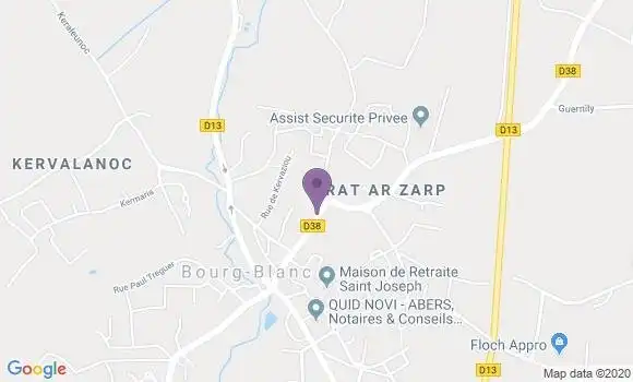 Localisation Bourg Blanc Bp - 29860