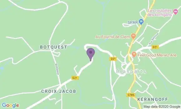 Localisation Brasparts Bp - 29190