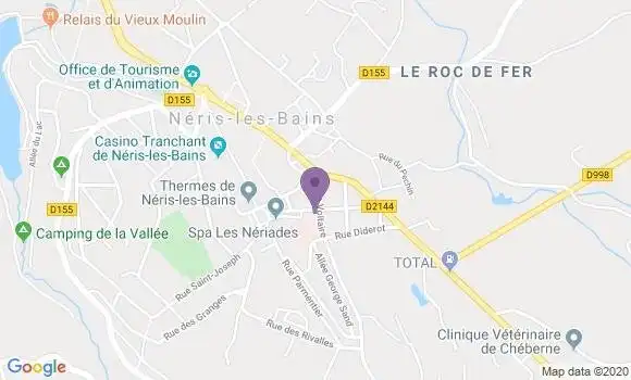 Localisation Neris les Bains - 03310
