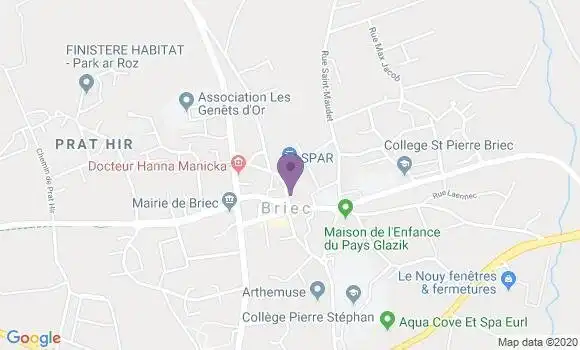 Localisation Briec - 29510