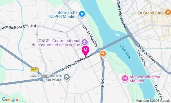 Localisation Moulins Madeleine - 03000