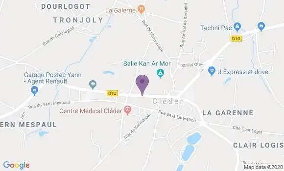 Localisation Cleder Bp - 29233