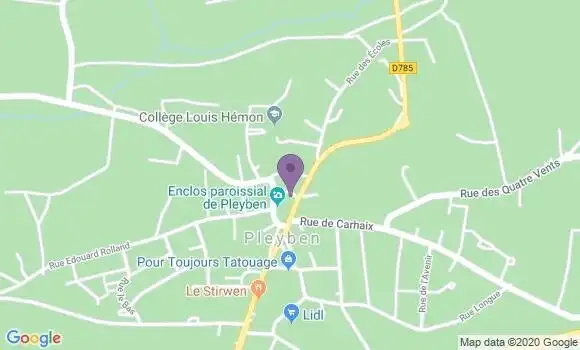 Localisation Le Cloitre pleyben Ap - 29190