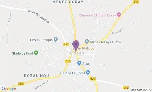 Localisation Coray - 29370