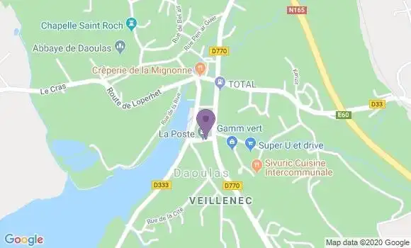 Localisation Daoulas - 29460