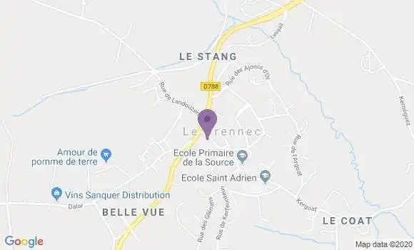 Localisation Le Drennec Ap - 29860