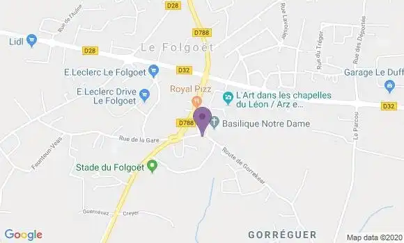 Localisation Le Folgoet Bp - 29260