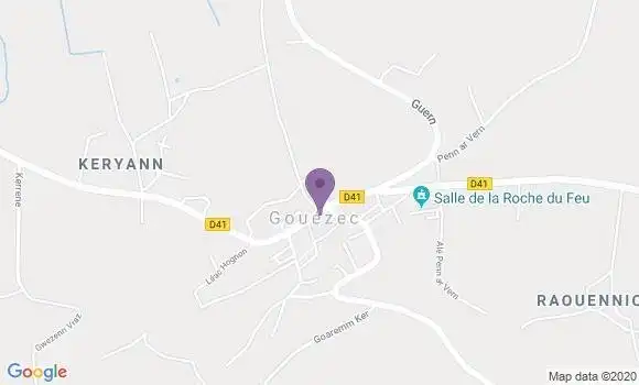 Localisation Gouezec Ap - 29190