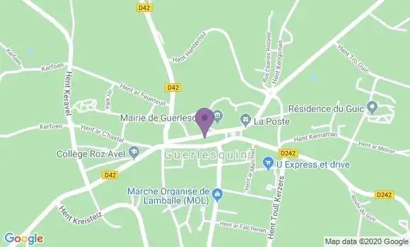 Localisation Guerlesquin Bp - 29650