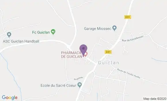 Localisation Guiclan Ap - 29410