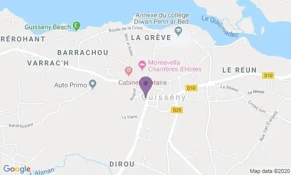 Localisation Guisseny Bp - 29880