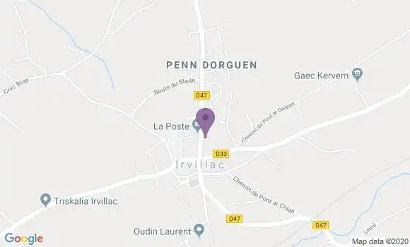 Localisation Irvillac Ap - 29460