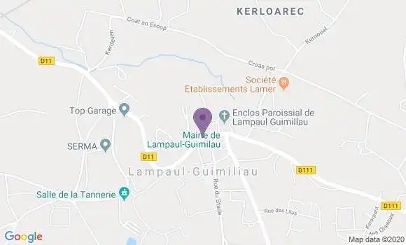 Localisation Lampaul Guimiliau Ap - 29400