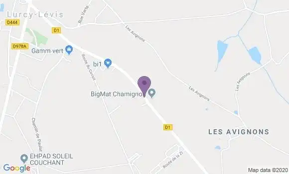 Localisation Pouzy Mesangy Bp - 03320
