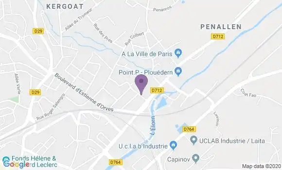 Localisation Landerneau - 29800