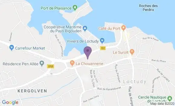 Localisation Loctudy Bp - 29750