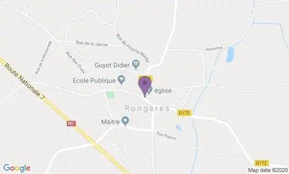 Localisation Rongeres Ap - 03150