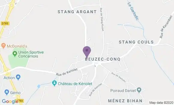 Localisation Melgven Bp - 29140
