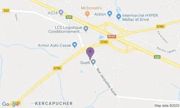 Localisation Mellac Bp - 29300