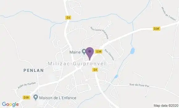 Localisation Milizac Bp - 29290