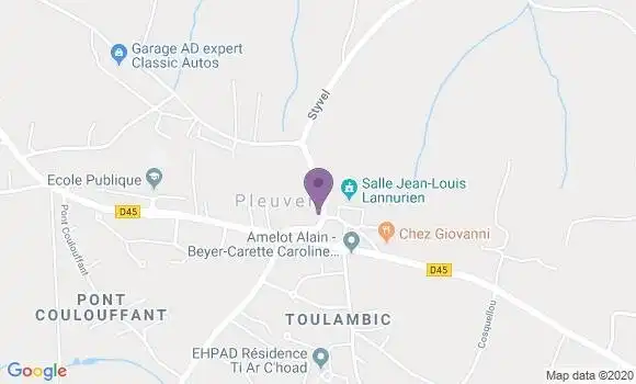 Localisation Pleuven Ap - 29170
