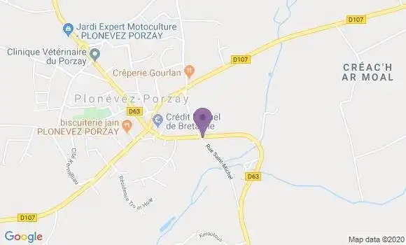 Localisation Plonevez Porzay Bp - 29550