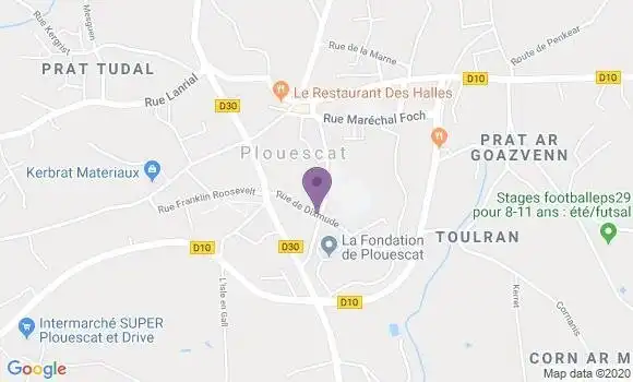 Localisation Plouescat - 29430