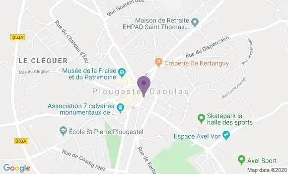 Localisation Plougastel Daoulas - 29470