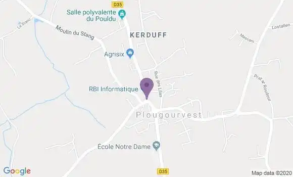 Localisation Plougourvest Ap - 29400