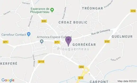 Localisation Plouguerneau Bp - 29880