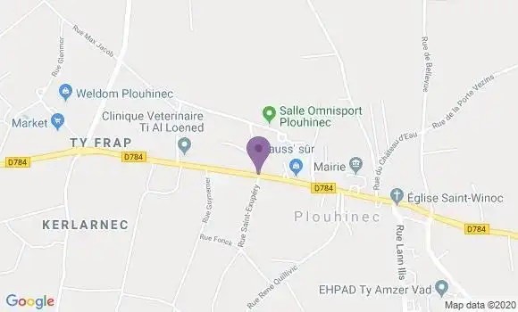 Localisation Plouhinec Bp - 29780