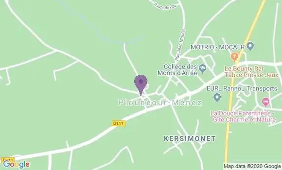 Localisation Plouneour Menez Bp - 29410