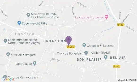 Localisation Plouvien Bp - 29860