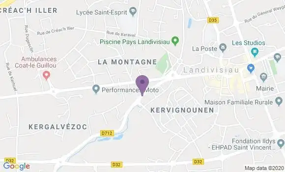 Localisation Plouvorn Bp - 29420