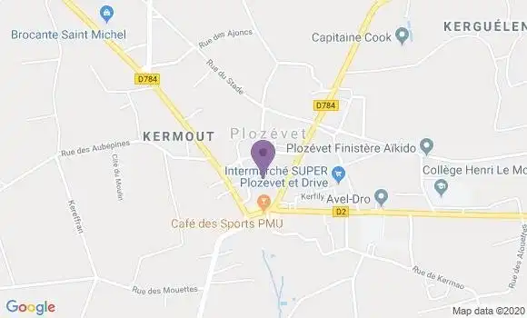 Localisation Plozevet Bp - 29710